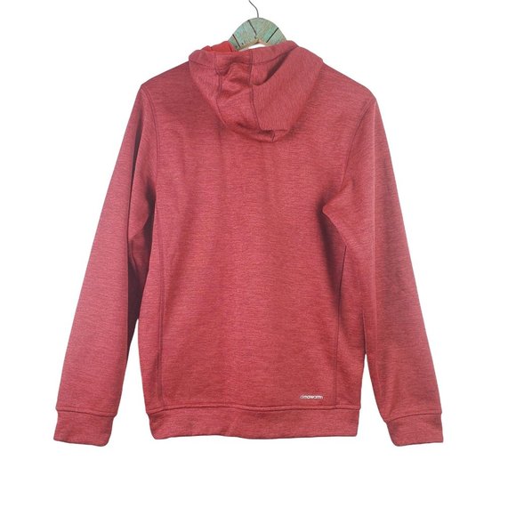 Adidas Men's Team Issue Red/Black Mélange Fleece Hoodie with Red Logo, Sz Sm - Picture 4 of 12